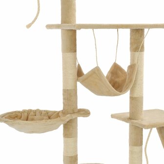 Kattenkrabpaal met sisal krabpalen 230-250 cm beige 6