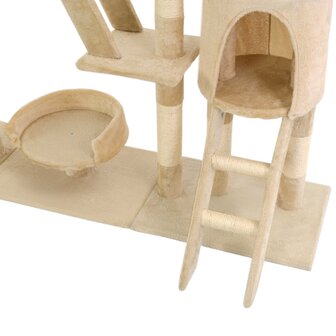 Kattenkrabpaal met sisal krabpalen 230-250 cm beige 7