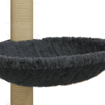 Kattenmeubel met sisal krabpaal 74 cm donkergrijs 8