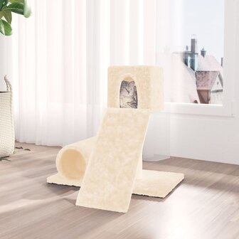 Kattenmeubel met sisal krabpaal 59 cm cr&egrave;mekleurig 1