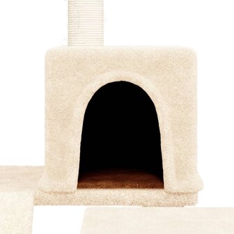 Kattenmeubel met sisal krabpalen 82 cm cr&egrave;mekleurig 6