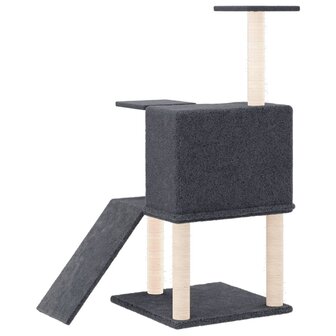 Kattenmeubel met sisal krabpalen 109 cm donkergrijs 5