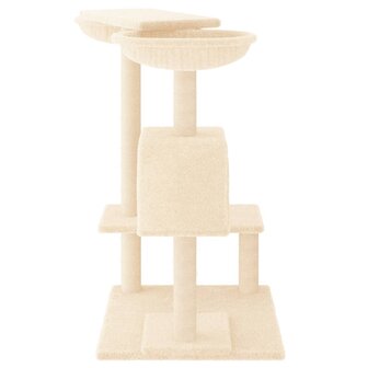Kattenmeubel met krabpalen 82 cm cr&egrave;mekleurig 4
