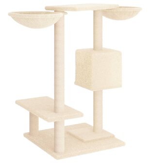 Kattenmeubel met krabpalen 82 cm cr&egrave;mekleurig 5