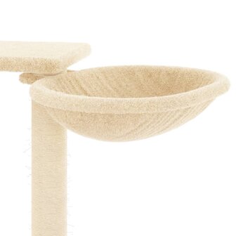 Kattenmeubel met krabpalen 82 cm cr&egrave;mekleurig 7