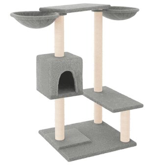 Kattenmeubel met krabpalen 82 cm lichtgrijs 2