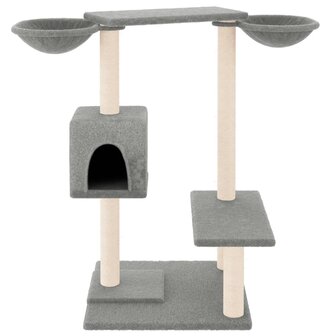 Kattenmeubel met krabpalen 82 cm lichtgrijs 3