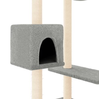 Kattenmeubel met krabpalen 82 cm lichtgrijs 6