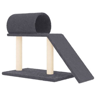 Kattenmeubel met tunnel en ladder 55,5 cm donkergrijs 2