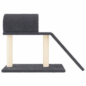 Kattenmeubel met tunnel en ladder 55,5 cm donkergrijs 3