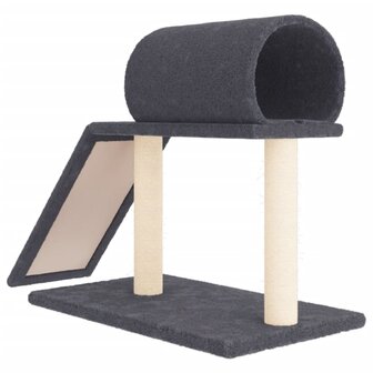 Kattenmeubel met tunnel en ladder 55,5 cm donkergrijs 5
