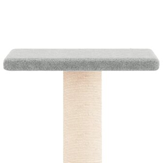 Kattenmeubel met sisal krabpalen 73 cm lichtgrijs 4