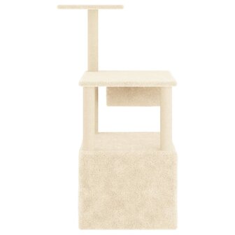 Kattenmeubel met sisal krabpalen 109,5 cm cr&egrave;mekleurig 4