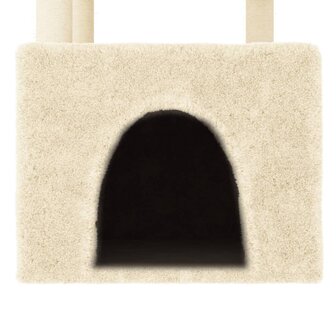 Kattenmeubel met sisal krabpalen 109,5 cm cr&egrave;mekleurig 5
