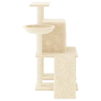 Kattenmeubel met sisal krabpalen 96,5 cm cr&egrave;mekleurig 4
