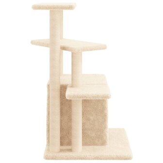 Kattenmeubel met sisal krabpalen 83,5 cm cr&egrave;mekleurig 5