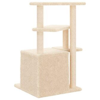Kattenmeubel met sisal krabpalen 83,5 cm cr&egrave;mekleurig 6