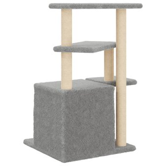 Kattenmeubel met sisal krabpalen 83,5 cm lichtgrijs 6