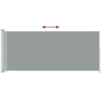 Tuinscherm uittrekbaar 180x500 cm grijs 3