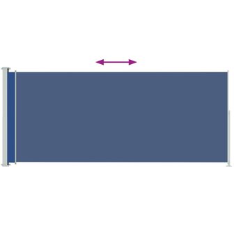 Tuinscherm uittrekbaar 180x500 cm blauw 3