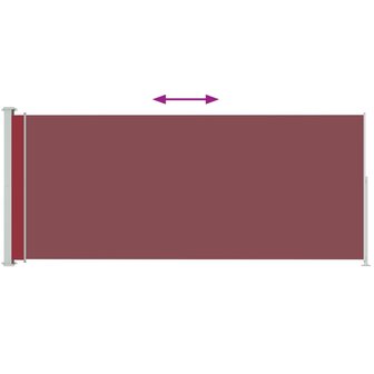 Tuinscherm uittrekbaar 180x500 cm rood 3
