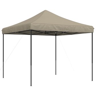 Partytent inklapbaar pop-up 292x292x315 cm taupe 2