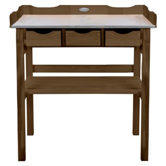Esschert Design Oppottafel met lades bruin 2
