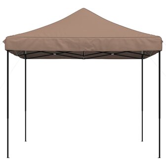 Partytent inklapbaar pop-up 292x292x315 cm bruin 3