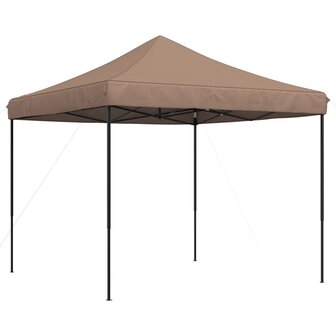 Partytent inklapbaar pop-up 292x292x315 cm bruin 5