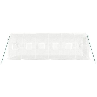 Tuinkas met stalen frame 12 m&sup2; 6x2x2 m wit 5
