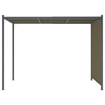 Pergola met uittrekbaar dak 180 g/m&sup2; 3x3 m taupe 3