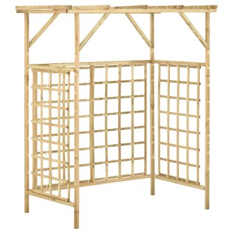 Pergola voor 2 containers ge&iuml;mpregneerd grenenhout 2