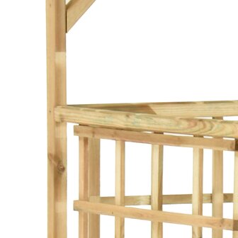 Pergola voor 2 containers ge&iuml;mpregneerd grenenhout 6