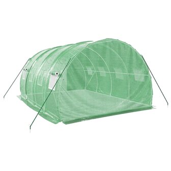 Tuinkas met stalen frame 12 m&sup2; 4x3x2 m groen 6