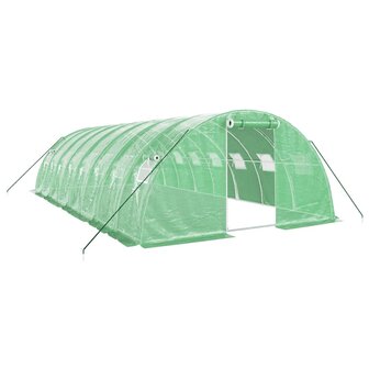 Tuinkas met stalen frame 32 m&sup2; 8x4x2 m groen 2