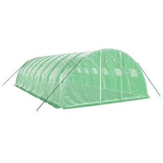 Tuinkas met stalen frame 32 m&sup2; 8x4x2 m groen 3