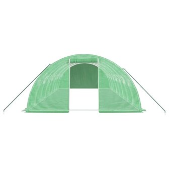Tuinkas met stalen frame 32 m&sup2; 8x4x2 m groen 4