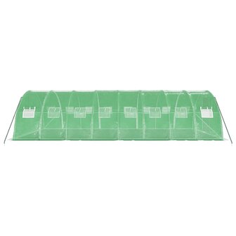 Tuinkas met stalen frame 32 m&sup2; 8x4x2 m groen 5