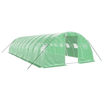 Tuinkas met stalen frame 40 m&sup2; 10x4x2 m groen 2