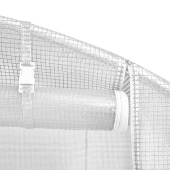Tuinkas met stalen frame 16 m&sup2; 4x4x2 m wit 11