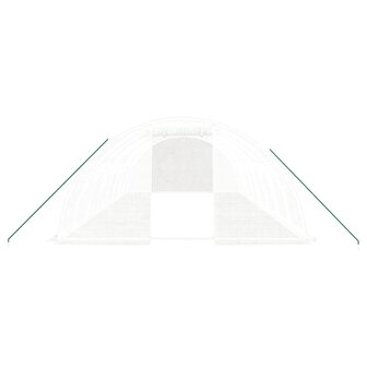 Tuinkas met stalen frame 32 m&sup2; 8x4x2 m wit 4
