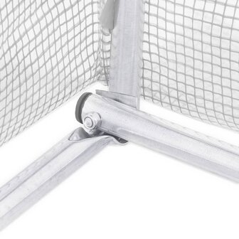 Tuinkas met stalen frame 32 m&sup2; 8x4x2 m wit 8