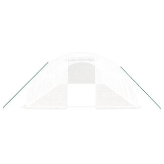 Tuinkas met stalen frame 40 m&sup2; 10x4x2 m wit 4