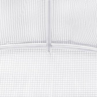 Tuinkas met stalen frame 40 m&sup2; 10x4x2 m wit 9