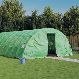 Tuinkas met stalen frame 40 m&sup2; 8x5x2,3 m groen 1