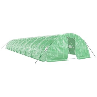 Tuinkas met stalen frame 100 m&sup2; 20x5x2,3 m groen 2