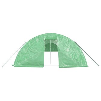 Tuinkas met stalen frame 100 m&sup2; 20x5x2,3 m groen 4