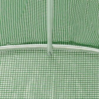 Tuinkas met stalen frame 100 m&sup2; 20x5x2,3 m groen 9