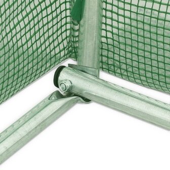 Tuinkas met stalen frame 100 m&sup2; 20x5x2,3 m groen 11