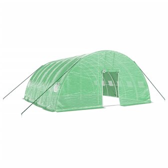 Tuinkas met stalen frame 36 m&sup2; 6x6x2,85 m groen 2